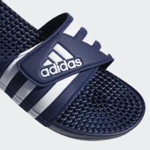 ADIDAS MENS ADISSAGE SLIDE BLUE - Picture 4 of 6